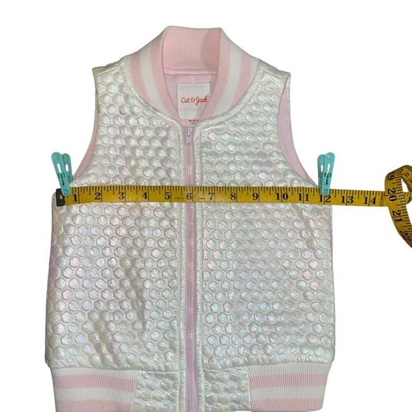 Cat & Jack Girls XS Vest Iridescent School Fall Everyday Casual Playwear - Picture 5 of 8